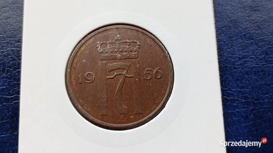 Stare monety 5 ore 1956 Norwegia podkarpackie Lesko