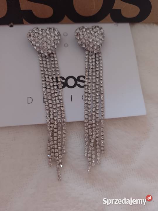 ASOS Długie bogato zdobione kolczyki ślubne