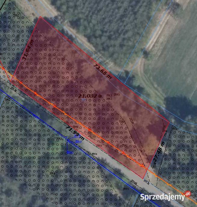 Działka budowlana 2000m2 Piaski gmKoniecpol Lgota-Mokrzesz