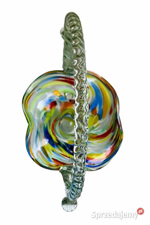 Wazon Koszyk Polskie Huty Szkła PRLu mazowieckie Warszawa