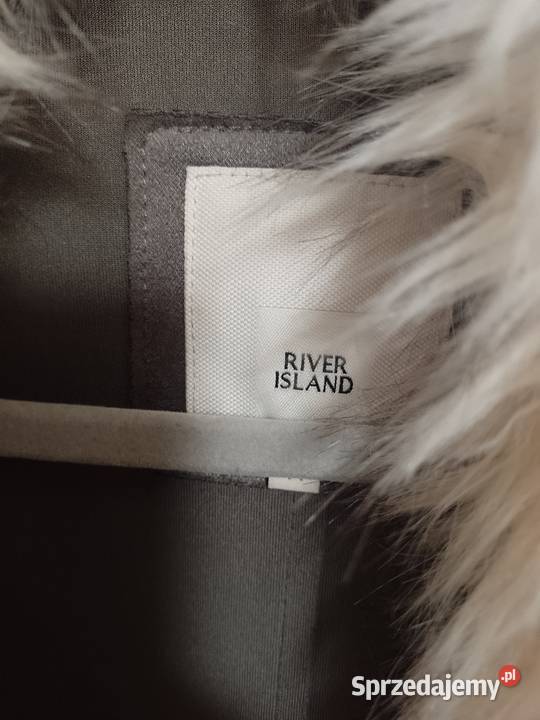 40L RIVER ISLAND Płaszcz z futrzanym kołnierzem Kraków