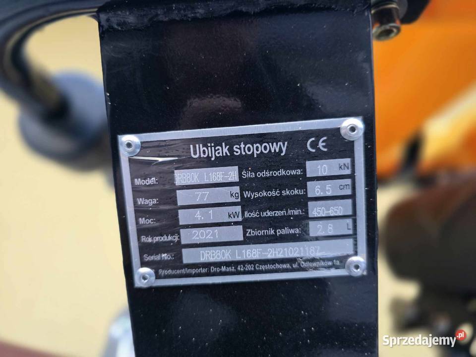 Stopa wibracyjna skoczek ubijak stopowy DROMASZ Wrocław