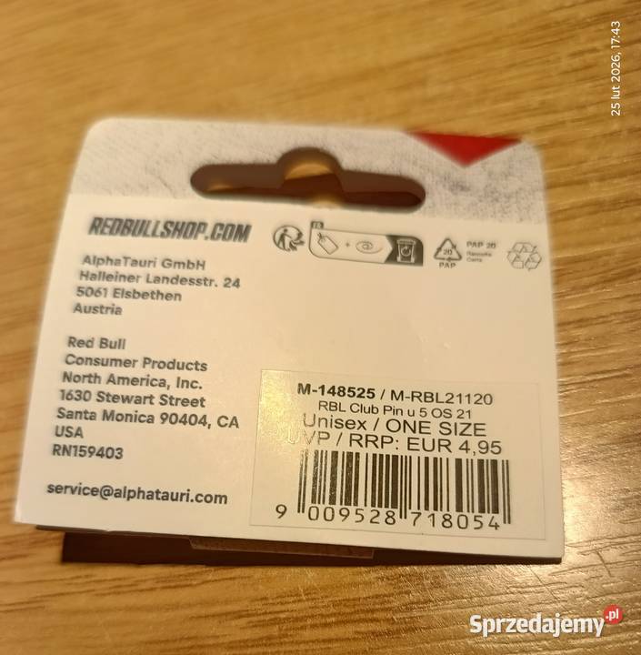 Pin odznaka Red Bull Lipsk Pozostałe wielkopolskie Wronki