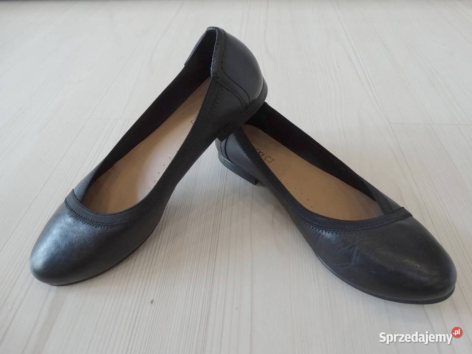 Buty Skórzane Skóra Naturalna Półbuty Baleriny