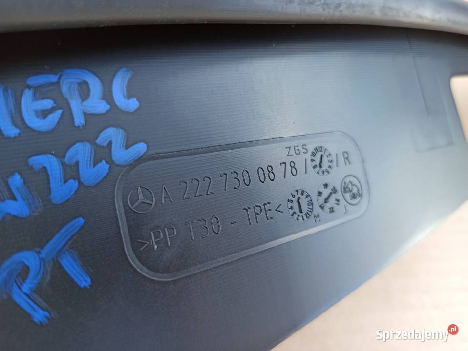 SKLASA W222 USZCZELKA LISTWA DRZWI PRAWY TYŁ