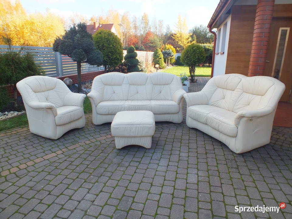 Komplet wypoczynkowy zestawy kanap ze skóry lubelskie