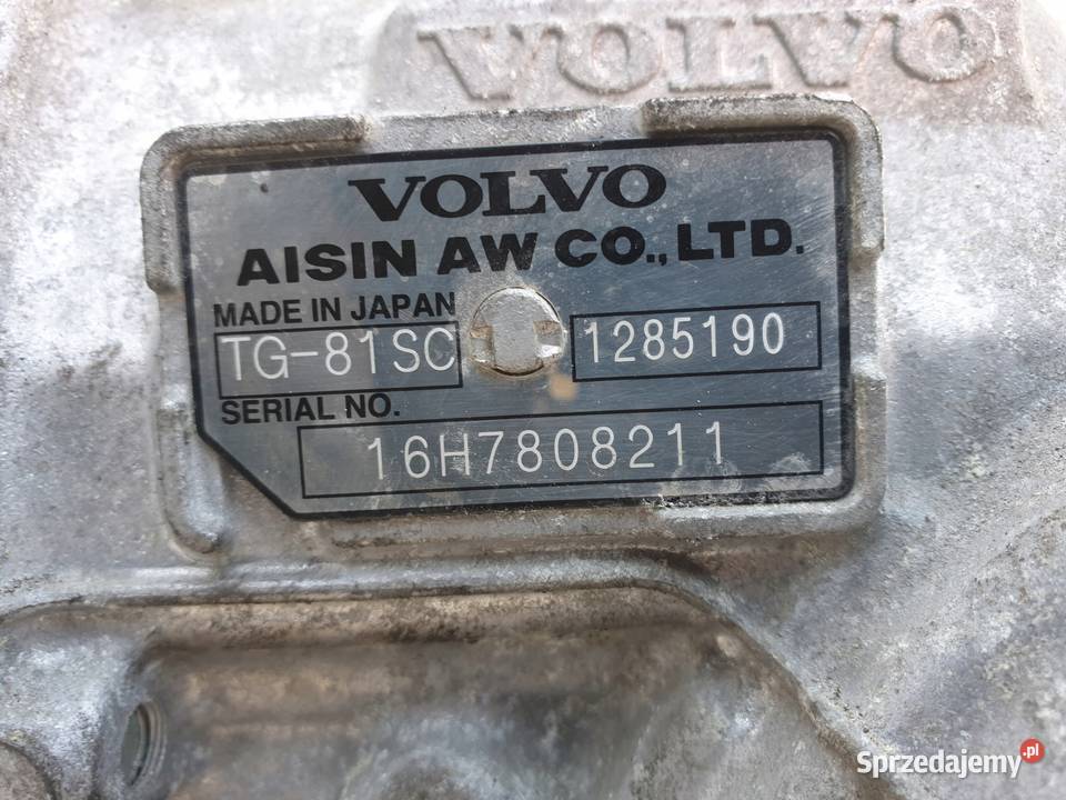 AUTOMATYCZNA SKRZYNIA BIEGÓW Volvo S90 V90 II 20 Układ napędowy Chełm