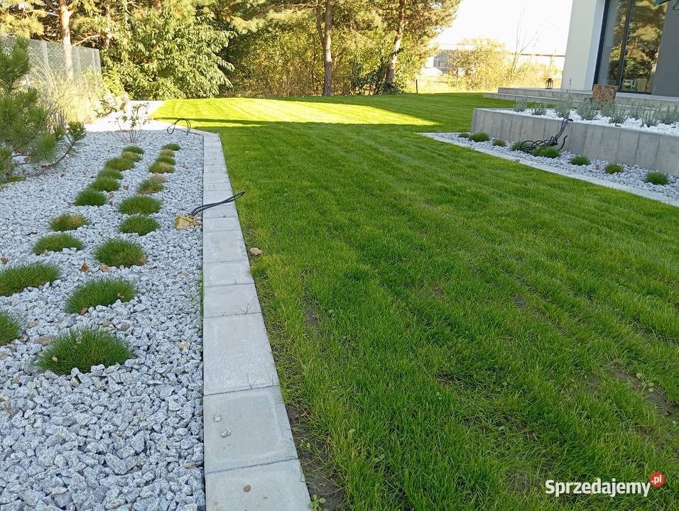 Zakładanie trawinka glebogryzarka przycinanie Kluczbork