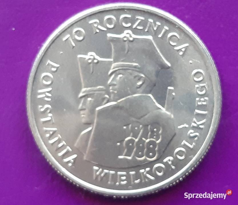Moneta PRL 100 ZŁOTYCH 1988 70 Rocznica Pruszków