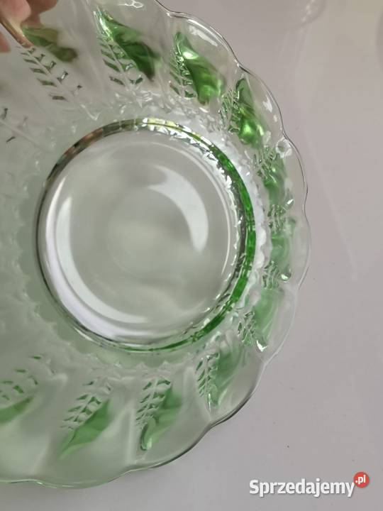 Patera misa zielone szkło kujawsko-pomorskie