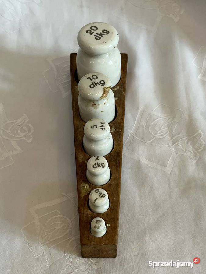 Pełny zestaw ciężarków wagowych PRL Kraków