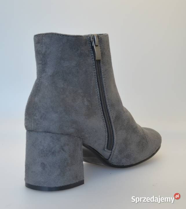Szare ocieplane damskie botki rozmiar 37 shfn10 sprzedam