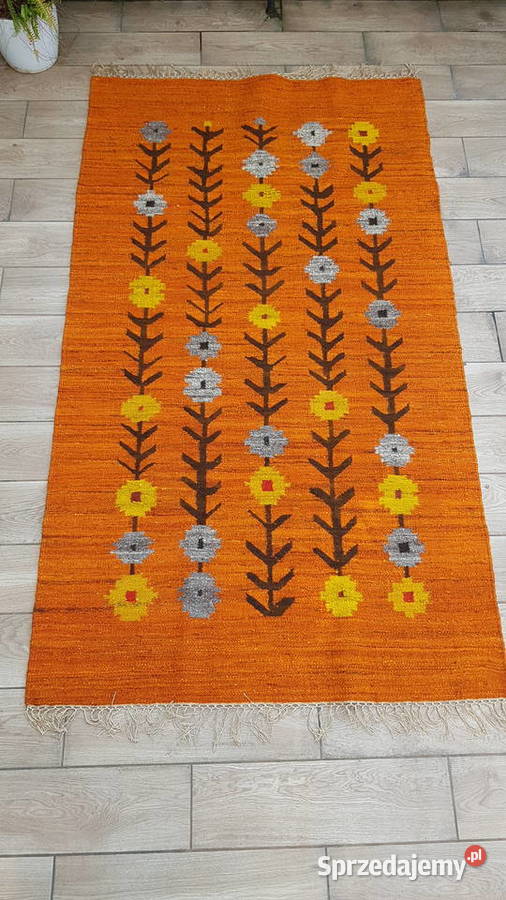 Duży kilim wełniany cepelia prl
