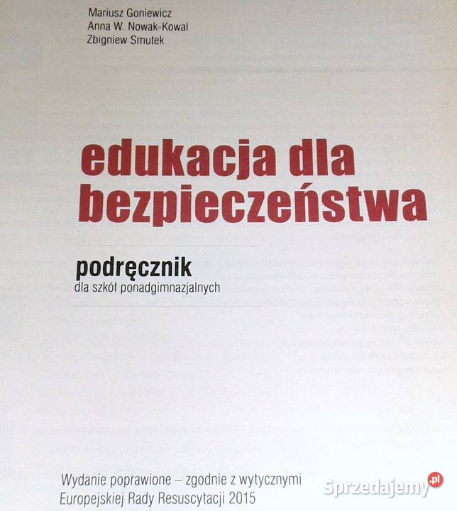 Edukacja bezpieczeństwa M Goniewicz A Kowal