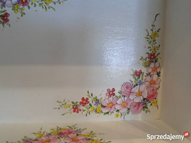 Otwarty kufer pojemnik decoupage z dziewczynką Bochnia