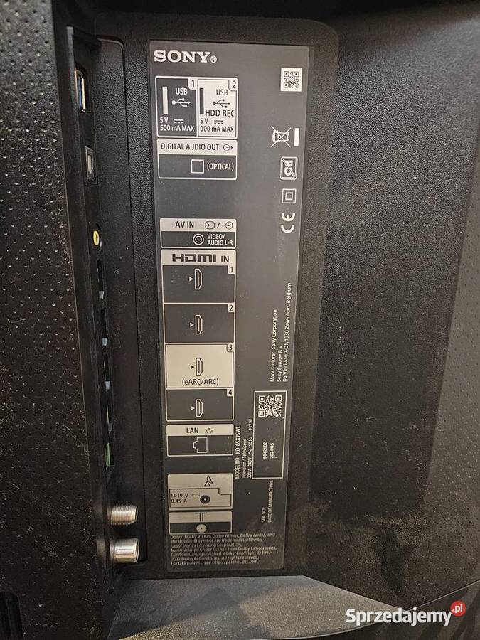 Syndyk sprzeda telewizor Sony pomorskie Sopot