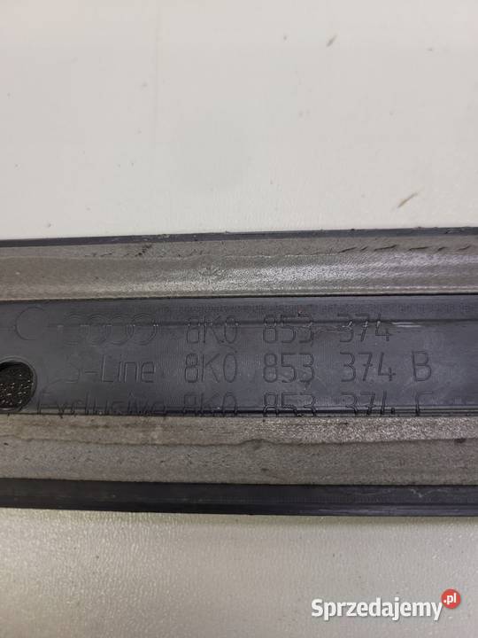 LISTWA PROGOWA PRAWY PRZÓD AUDI A4 B8 8K0853374 Przystajń