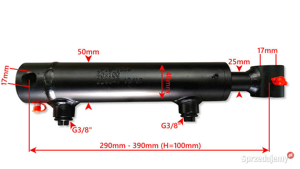 Cienki Siłownik Hydrauliczny SMT1G 40x22 SKOK kujawsko-pomorskie
