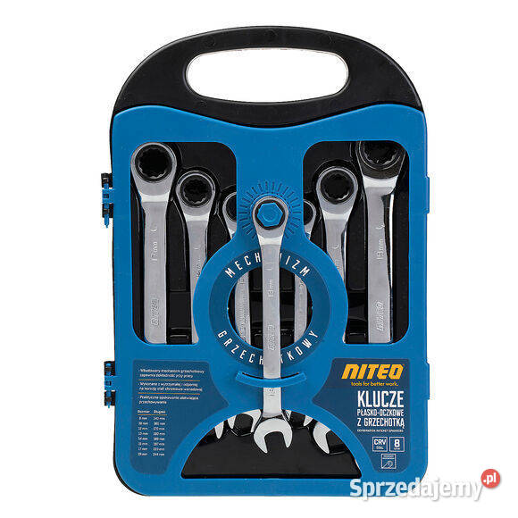Klucze płaskooczkowe NITEO 8 sztuk grzechotka Dęblin