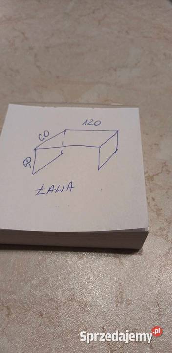 Brązowa Ława z Półką Stoliki kawowe i ławy mazowieckie Orońsko