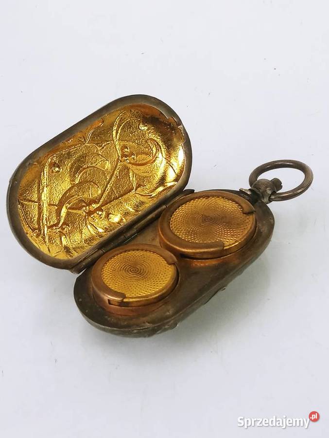 Pudełko na Monety Pozłacane Blanc secesja Antyki Nowa Sól