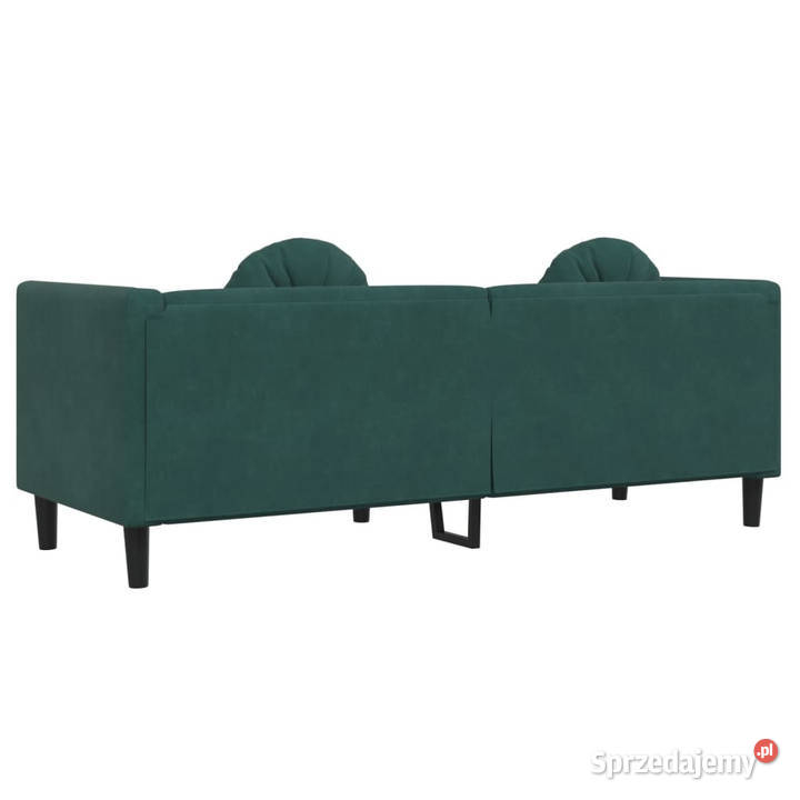 Sofa 3osobowa z poduszkami ciemnozielona aksamit mazowieckie Warszawa