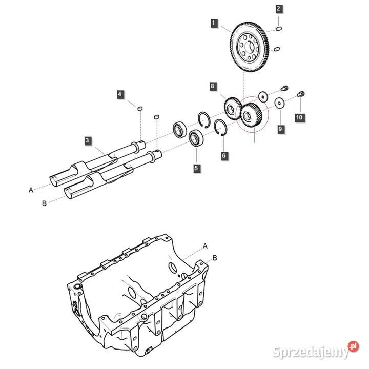 Koło zębate wałka wyrównoważającego lewe EGQ146