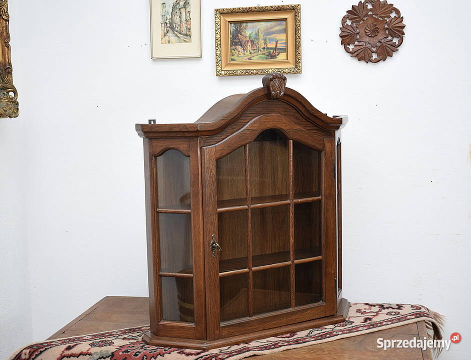 Witrynka wisząca dębowa witryna szafka wysyłam Świdnica sprzedam