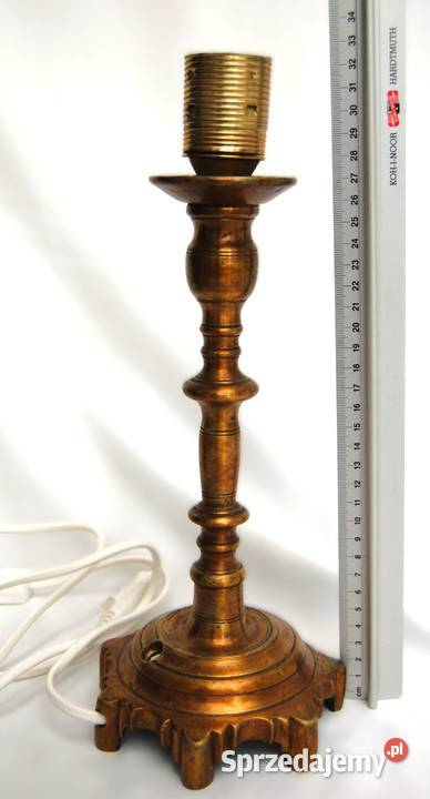 Stara lampa mosiężna stojąca nocna mosiądz lubelskie Lublin