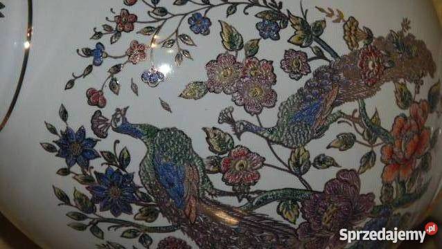 Śliczny wazonik z porcelany pozłacany 24K złotem sprzedam