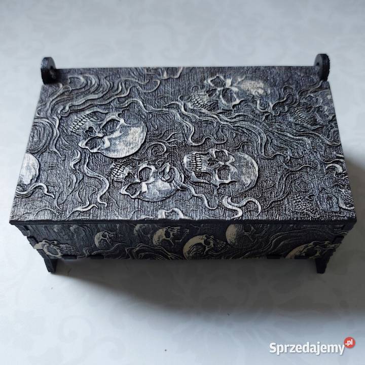 Pudełko Czarne Drewniane Małe Pudełeczko Na Tworkowa