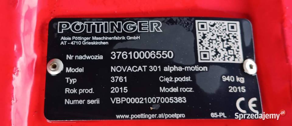 Pttinger Pottinger Novacat 301 Alpha łódzkie Kutno