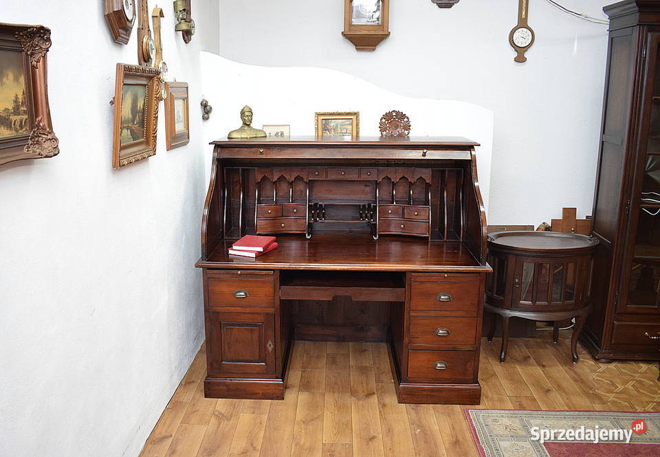 DUŻA SOLIDNA SEKRETERA Z ROLETĄ BIURKO Meble dolnośląskie Świdnica