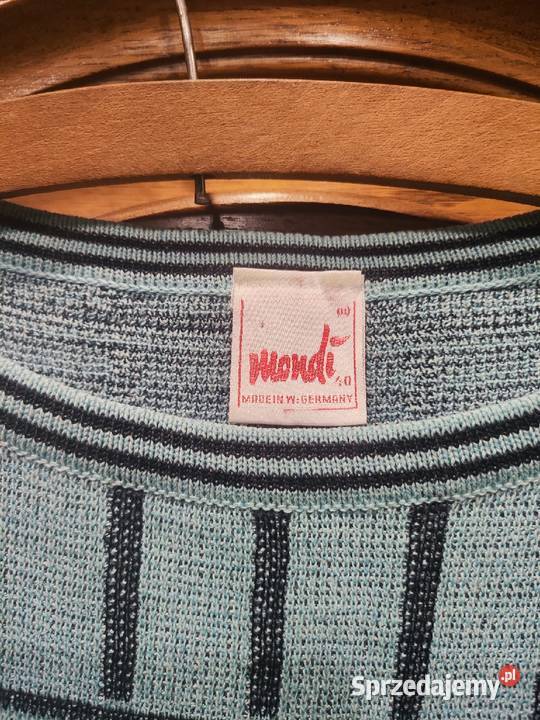 Sweterek miętowy we wzory L40 MONDI Odzież damska Piaseczno