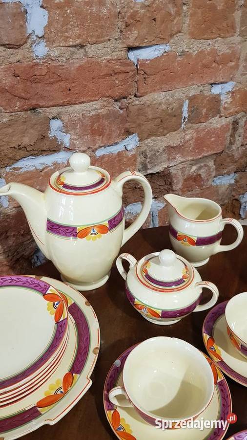 Serwis fajans Włocławek Mańczak Marciniak unikat Porcelana i szkło Orneta