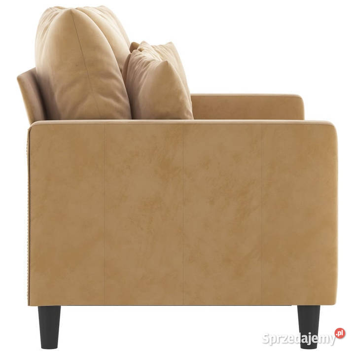 Sofa 2osobowa brązowy 120 tapicerowana aksamitem Warszawa