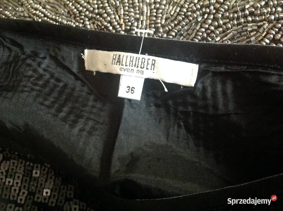 Spódnica Spódniczka Mini Czarna Cekinowa Damska Nowa Sól