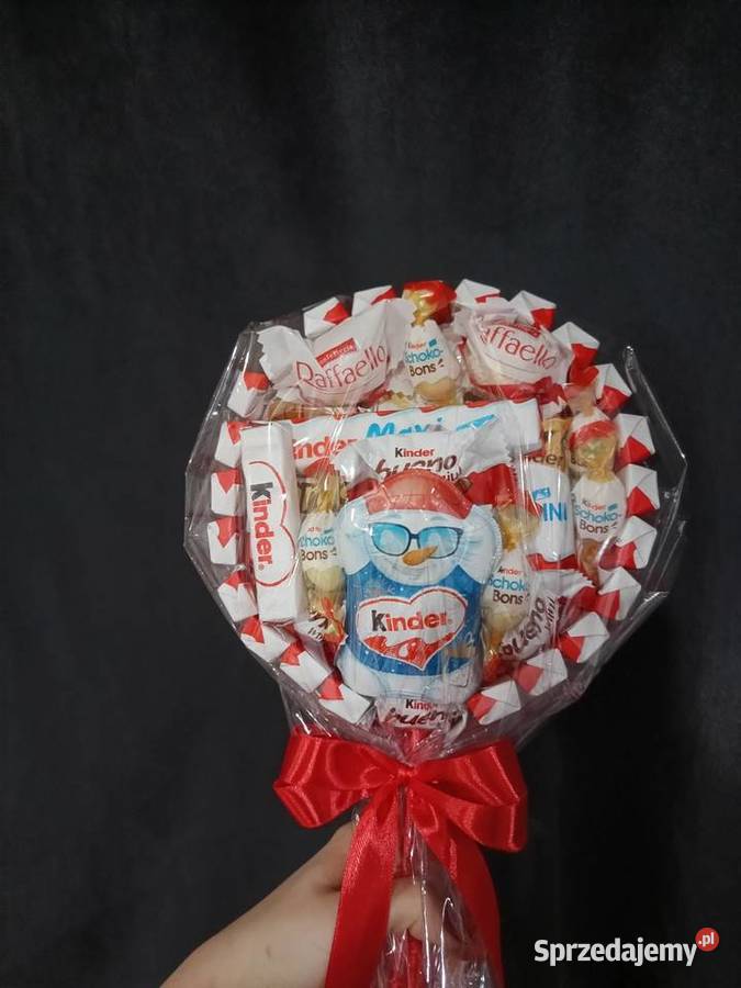 Słodki box Bukiet ze słodyczy Kinder Lizak na Zagórów