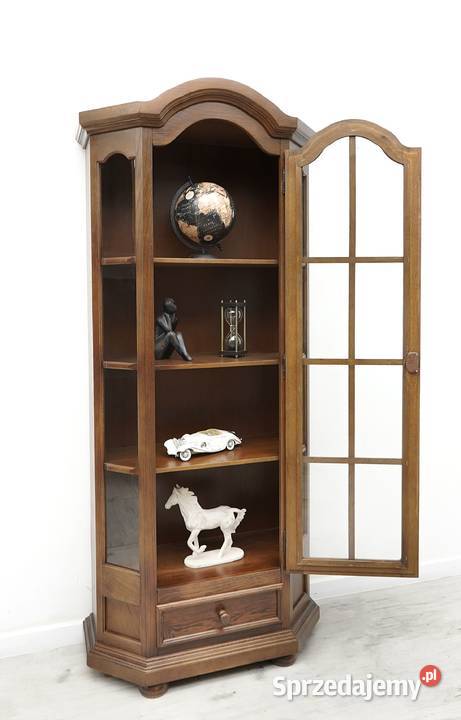 Stylowa dębowa witryna w stylu eklektycznym Jerka
