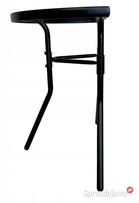 Stolik szklany kawowy na balkon taras patio czarny Poznań