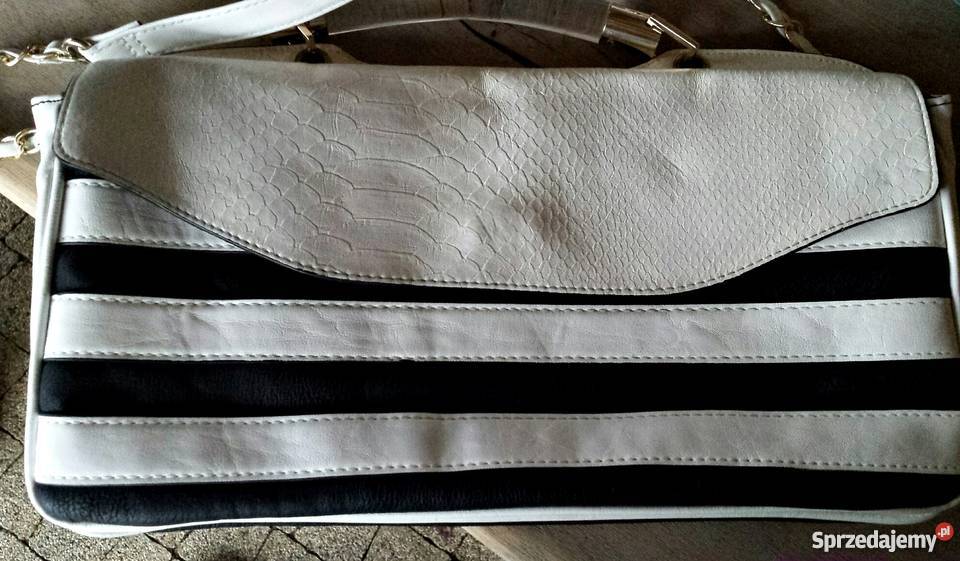 Torebka River Island czarnobiała pasy jesieńzima sprzedam