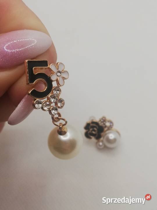 kolczyki złote z perłą cyrkonie mazowieckie Warszawa