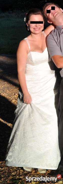Spredam koronkową suknię ślubną ecru 4042 Kraków