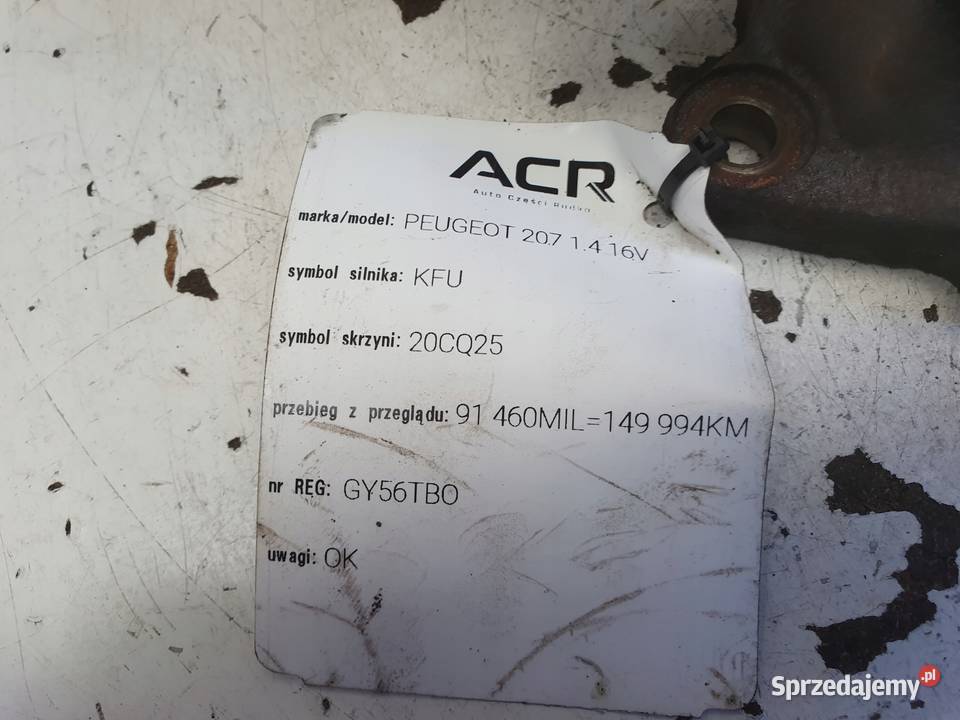 KOLEKTOR WYDECHOWY Peugeot 207 14 16V KFU 90 Rudka sprzedam