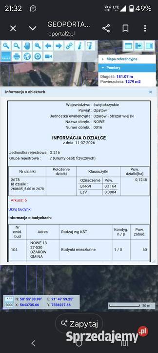 Siedlisko w uroczej miejscowości Wiśle asfalt