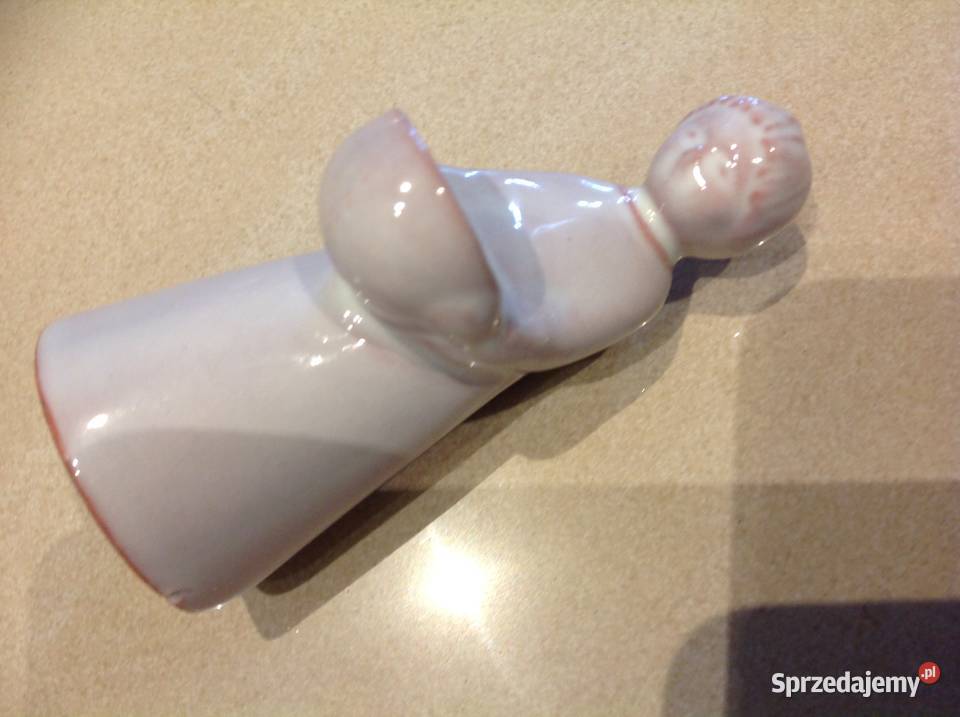 Stara Figurka Anioł Sygnowana Dekoracje i ozdoby