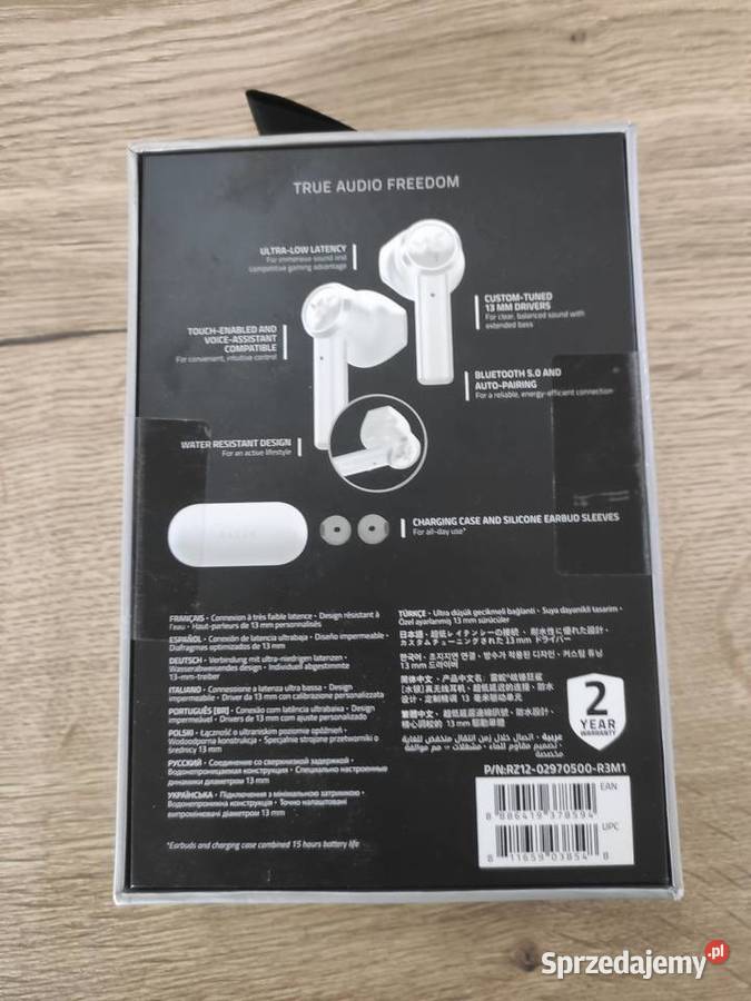 Słuchawki Razer Hammerhead True Wireless Mercury Podwilk