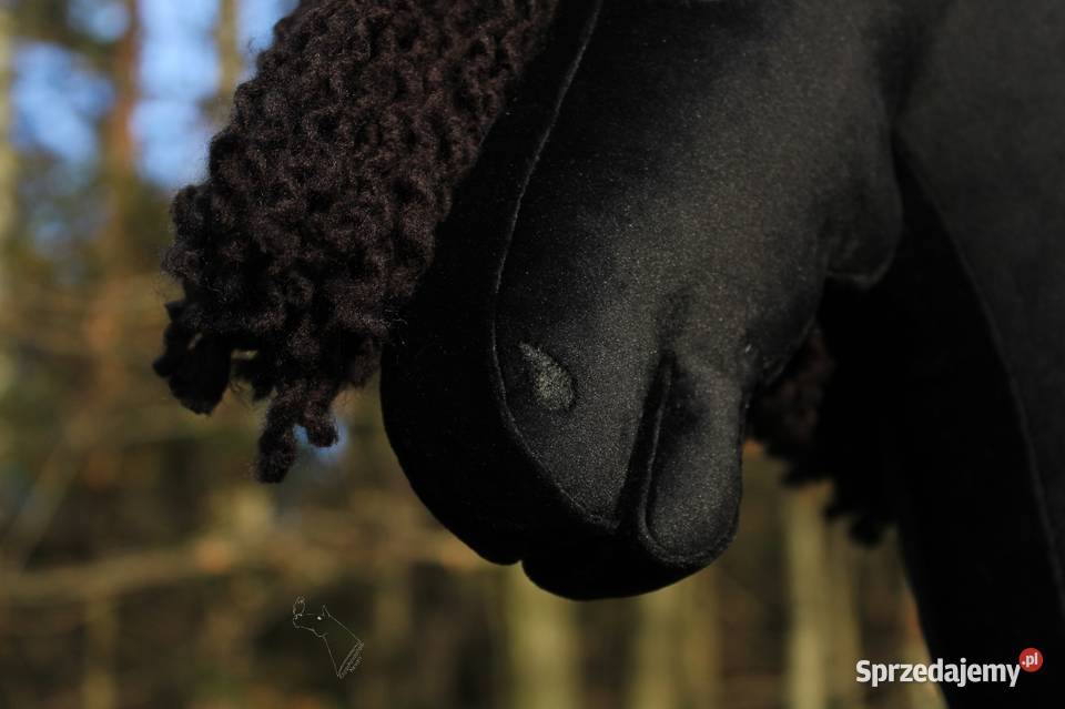 Hobby horse kary czarny konik na patyku zabawka Lublin