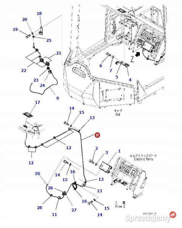 Antena sygnałowa KOMATSU 4230655152 Gądki