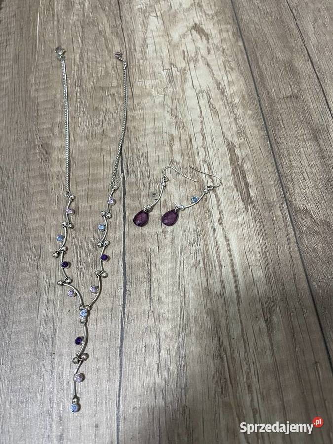 Komplet biżuterii damskiej zestaw łańcuszek i